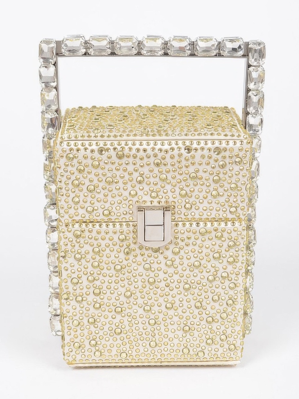 Rhinestone Handle Stoned Party Clutch